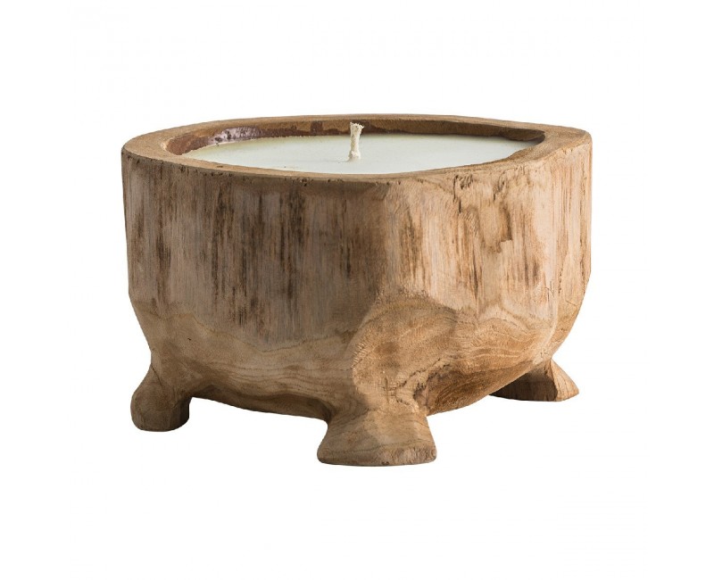 Vela Jadheka Madera De Teka 25x25x16 Estilo Étnico - 1