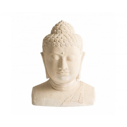 Busto Budha Cemento 53x40x70 Estilo Oriental - 1