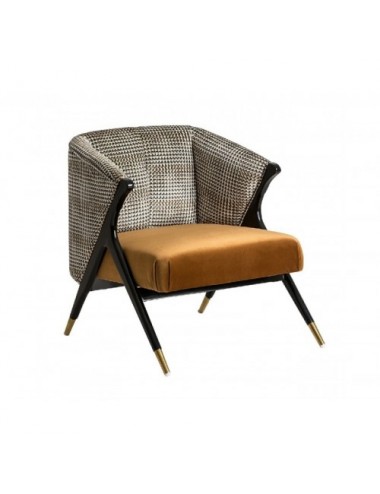 Sillón Brillon Madera De Pino 71x83x83 Estilo Art Deco - 1