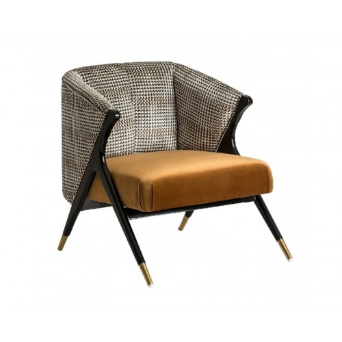 Sillón Brillon Madera De Pino 71x83x83 Estilo Art Deco - 1