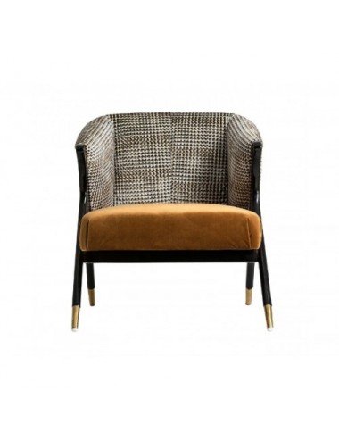 Sillón Brillon Madera De Pino 71x83x83 Estilo Art Deco - 1