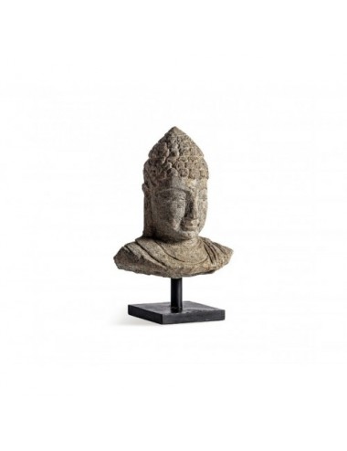 Busto Thailandés Piedra 21x12x33 Estilo Oriental - 1