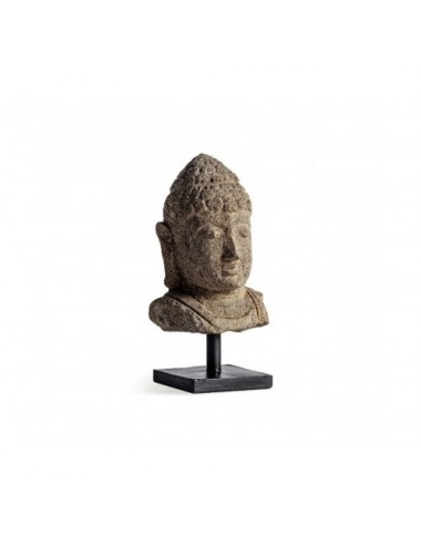 Busto Thailandés Piedra 21x12x33 Estilo Oriental - 4