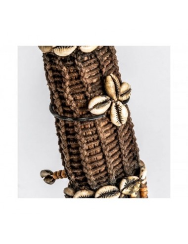 Figura Decorativa Madera Tropical 9x9x52 Estilo Étnico - 4