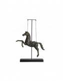 Figura Decorativa Caballo Madera Tropical 60x17x92 Estilo Contemporáneo - 1