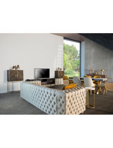 Mueble Tv Kraj Hierro 200x45x66 Estilo Art Deco - 7