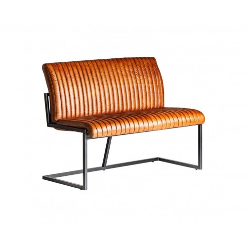 Sofá Bar Chadron Piel De Búfalo 124x62x92 Estilo Vintage - 1