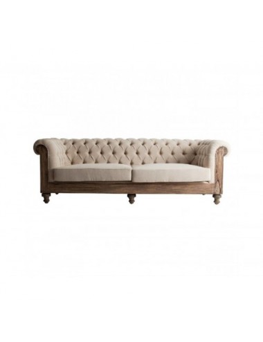 Sofá Gore Madera Tropical 238x90x80 Estilo Vintage - 1