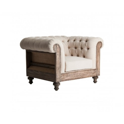 Sillón Gore Madera Tropical 113x90x80 Estilo Vintage - 1