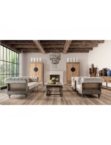 Sillón Gore Madera Tropical 113x90x80 Estilo Vintage - 8