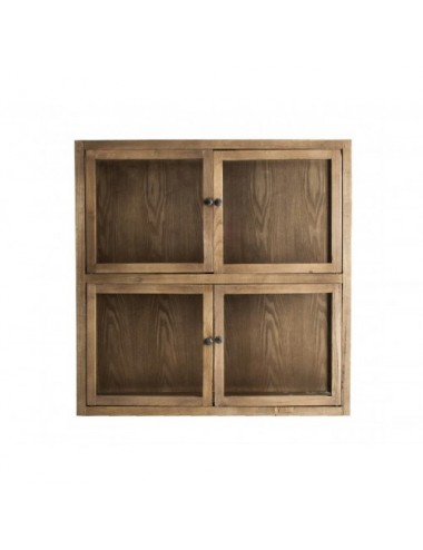 Vitrina Modular Bern Madera De Olmo 85x40x85 Estilo Clásico - 1