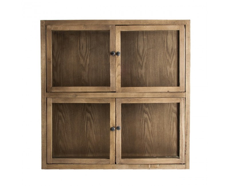 Vitrina Modular Bern Madera De Olmo 85x40x85 Estilo Clásico - 1