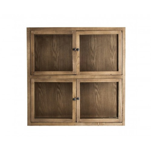 Vitrina Modular Bern Madera De Olmo 85x40x85 Estilo Clásico - 1