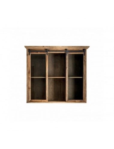 Vitrina Modular Ikast Madera De Pino Reciclado 168x45x160 Estilo Industrial - 1