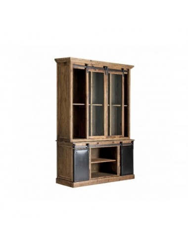 Vitrina Modular Ikast Madera De Pino Reciclado 168x45x160 Estilo Industrial - 3