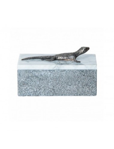 Caja Lagarto Mármol 19x12x10,5 Estilo Contemporáneo - 1