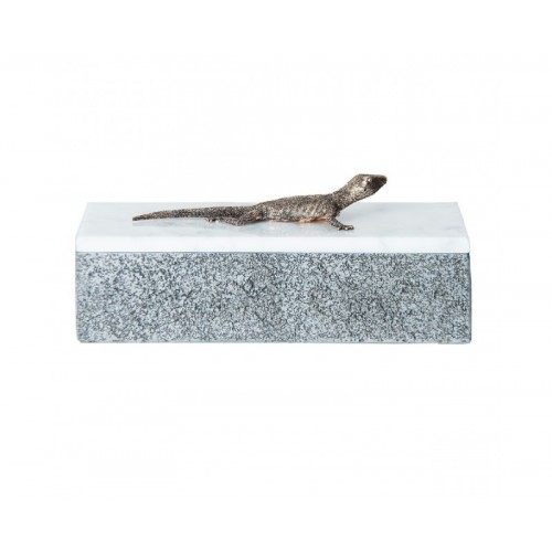 Caja Lagarto Mármol 25x11,5x10 Estilo Contemporáneo - 1