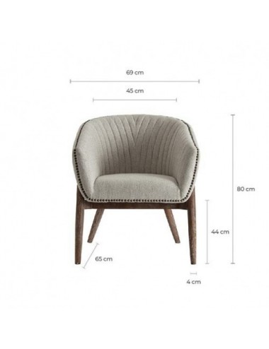 Sillón Neive Madera De Abeto 68x69x79 Estilo Vintage - 8