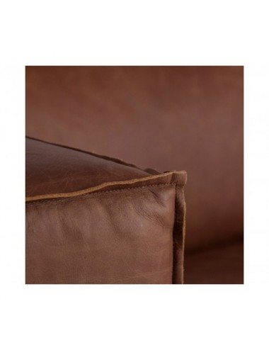 Sofá Kurza Cuero Vaca 280x98x68 Estilo Vintage - 4