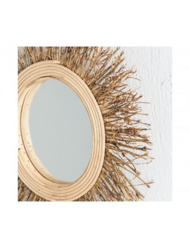 Espejo Kail Bambú 33x5x33 Estilo Étnico - 1