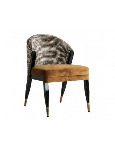 Silla Brillon Terciopelo 56x70x85 Estilo Contemporáneo - 1