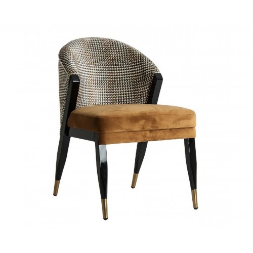 Silla Brillon Terciopelo 56x70x85 Estilo Contemporáneo - 1