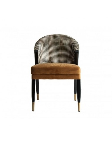 Silla Brillon Terciopelo 56x70x85 Estilo Contemporáneo - 1