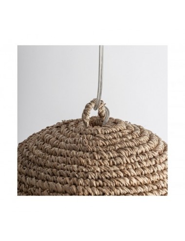 Lámpara De Colgar Fibra Natural 32x32x54 Estilo Contemporáneo - 4