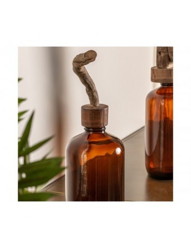 Botella Decorativa Tronco Vidrio 14x14x54 Estilo Étnico - 4