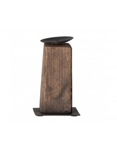 Portavela Zwaia J 3 Madera De Mango Reciclada 10x10x23 10x10x15 10x10x22 Estilo Étnico - 3