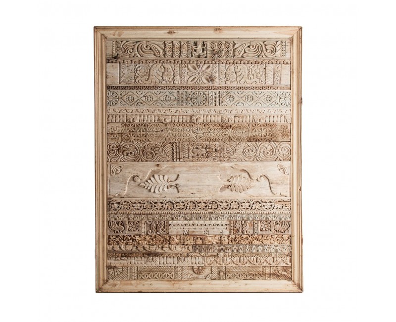 Panel Decorativo Askale Madera De Teka 120x6x160 Estilo Oriental - 1