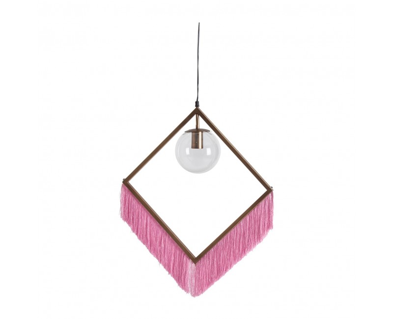 Lámpara De Colgar Bulevard Latón 57x20x67 Estilo Shabby Chic - 1