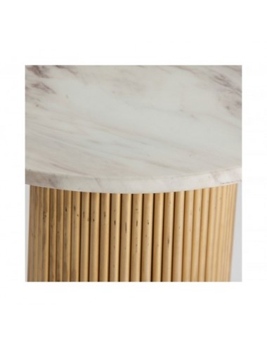 Mesa Auxiliar Coen Acero 50x50x55 Estilo Contemporáneo - 1