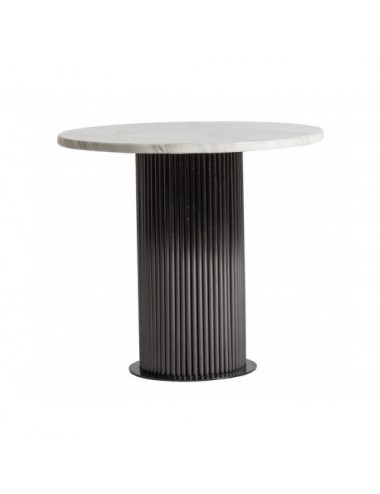 Mesa Auxiliar Coen Mármol Sintético 50x50x47 Estilo Contemporáneo - 1