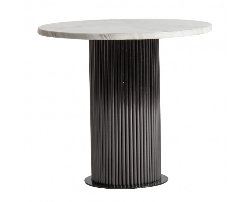 Mesa Auxiliar Coen Mármol Sintético 50x50x47 Estilo Contemporáneo - 1