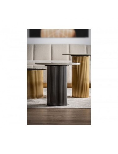 Mesa Auxiliar Coen Mármol Sintético 50x50x47 Estilo Contemporáneo - 6