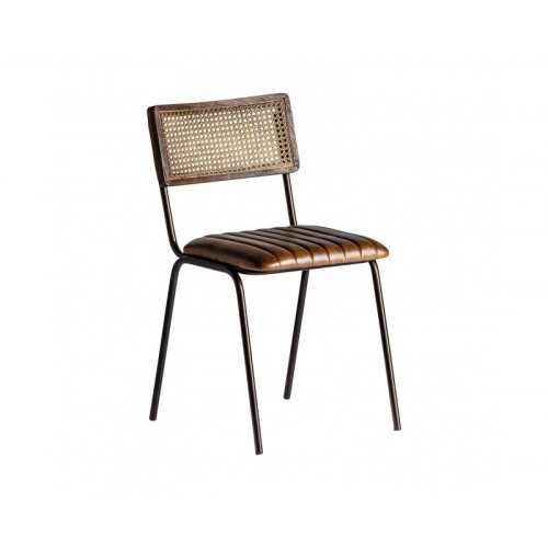 Silla Almstock Cuero 47x51x79 Estilo Vintage - 1