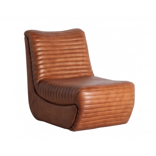 Sillón Almstock Cuero 59x81x72 Estilo Vintage - 1