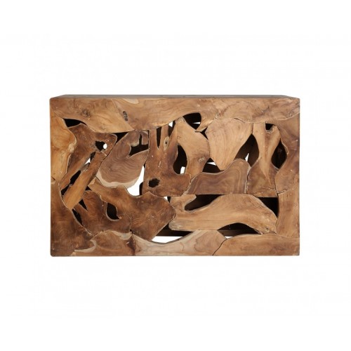 Consola Urama Madera De Teka 120x45x80 Estilo Étnico - 1