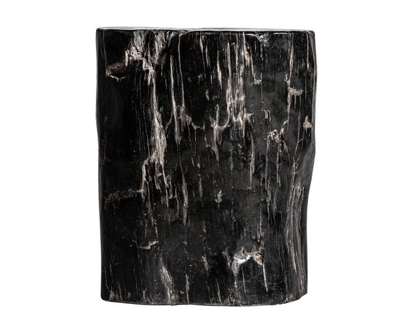 Mesa Auxiliar Telti Madera Petrificada 30x26x38 Estilo Étnico - 1