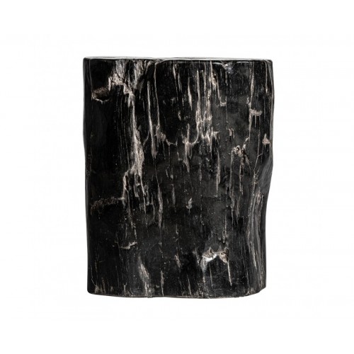 Mesa Auxiliar Telti Madera Petrificada 30x26x38 Estilo Étnico - 1