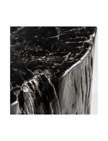 Mesa Auxiliar Telti Madera Petrificada 30x26x38 Estilo Étnico - 4