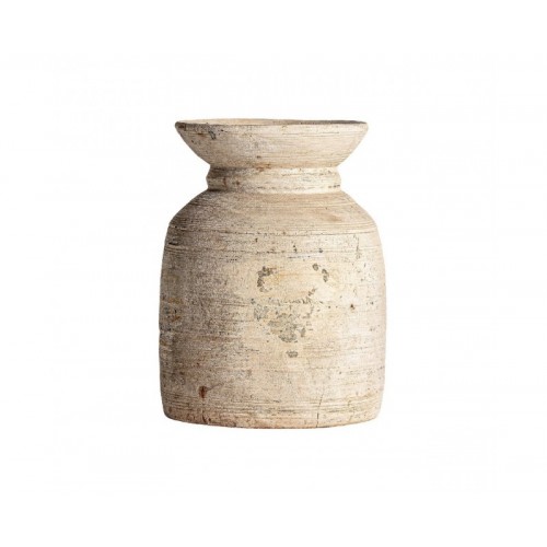 Jarrón Raynal Madera Suar 25x25x29 Estilo Étnico - 1