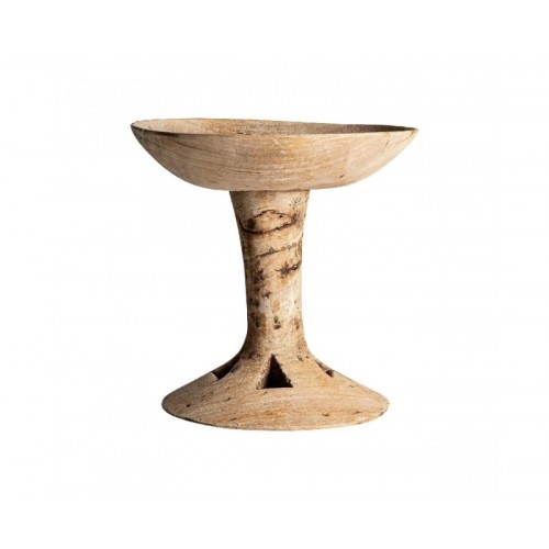 Centro De Mesa Raynal Madera Suar 16x16x27 Estilo Étnico - 1