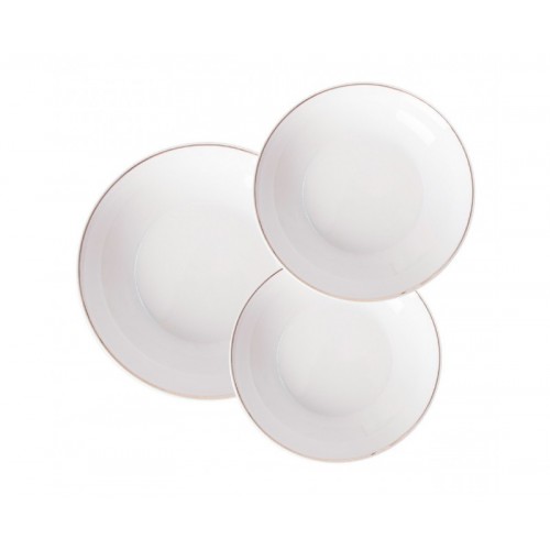 Vajilla Greg J 18 Porcelana 26x26x3 19x19x2 20x20x4 Estilo Art Deco - 1