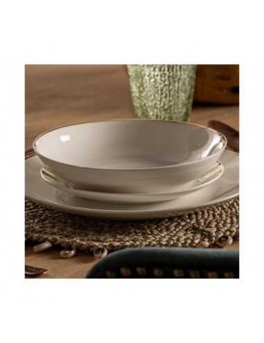 Vajilla Greg J 18 Porcelana 26x26x3 19x19x2 20x20x4 Estilo Art Deco - 6