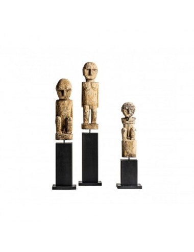 Figura Decorativa Madera De Mango 14x14x67 Estilo Étnico - 3