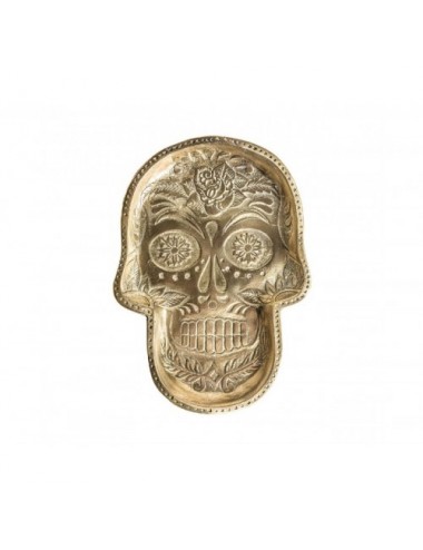 Vacia Bolsillos Calavera Bronce 24x2x33 Estilo Art Deco - 1