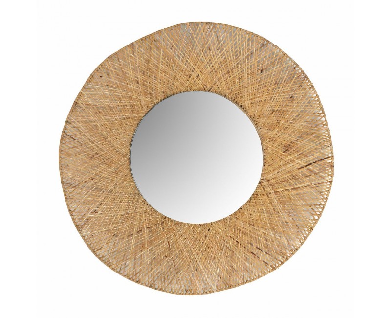 Espejo Bayle Ratán 119x11x120 Estilo Contemporáneo - 1