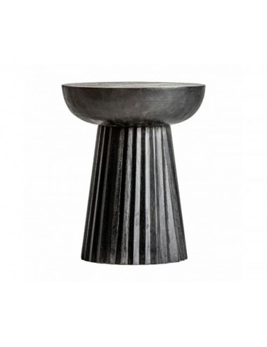 Mesa Auxiliar Plissé Wood Madera De Mango 38x38x48 Estilo Contemporáneo - 1